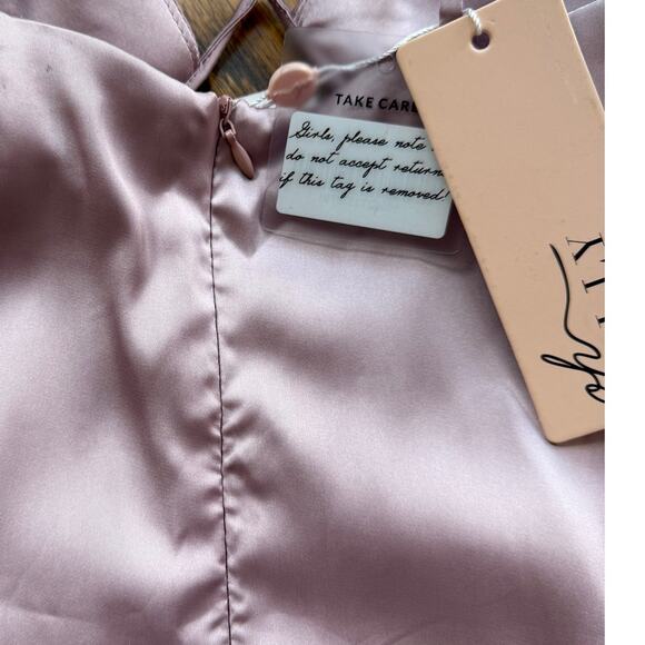 Oh Polly Lilac Satin Underwire Cutout Bodycon Midi Dress Size 6 NWT - Picture 5 of 6